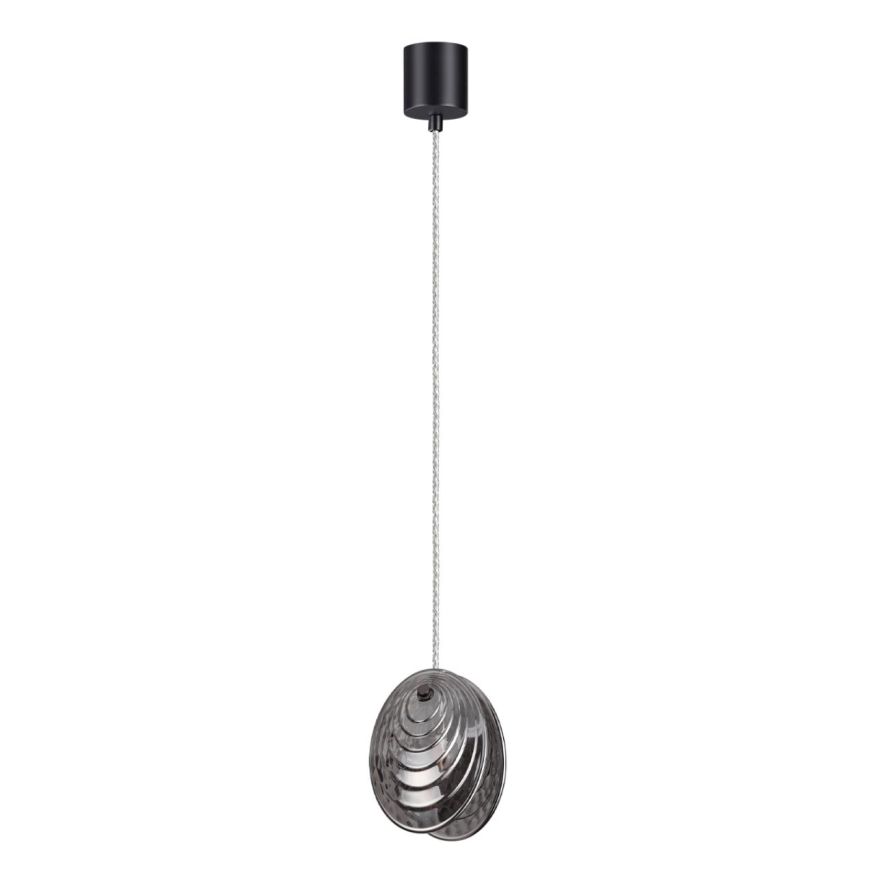 Подвес ODEON LIGHT 5038/1A MUSSELS черный/дымчатый