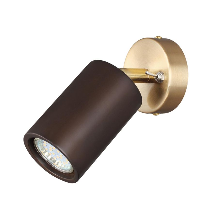Настенный ODEON LIGHT 7062/1W CAUCHO темное дерево/бронзовый