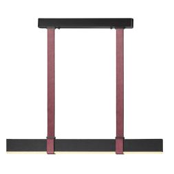 Подвесной светильник ODEON LIGHT 6629/25L VINCENT металл/экокожа/черный/бордовый