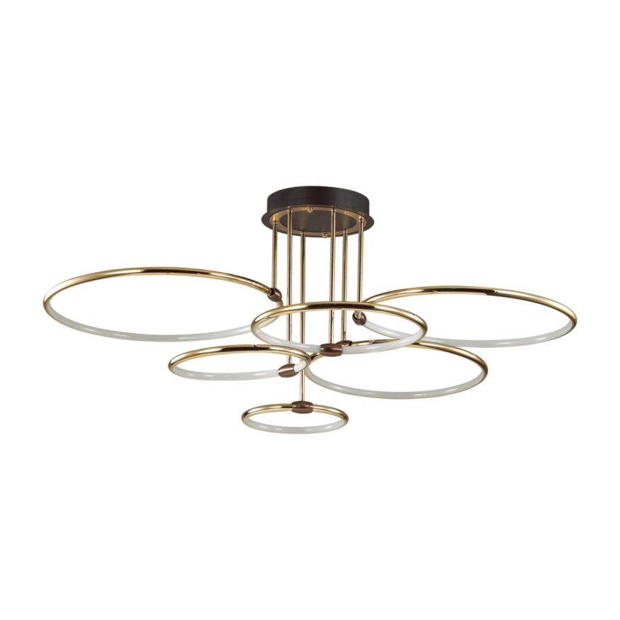 Люстра потолочная LUMION 5283/99CL URSULA золотой, коричневый
