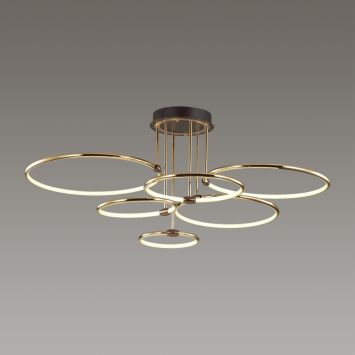 Люстра потолочная LUMION 5283/99CL URSULA золотой, коричневый