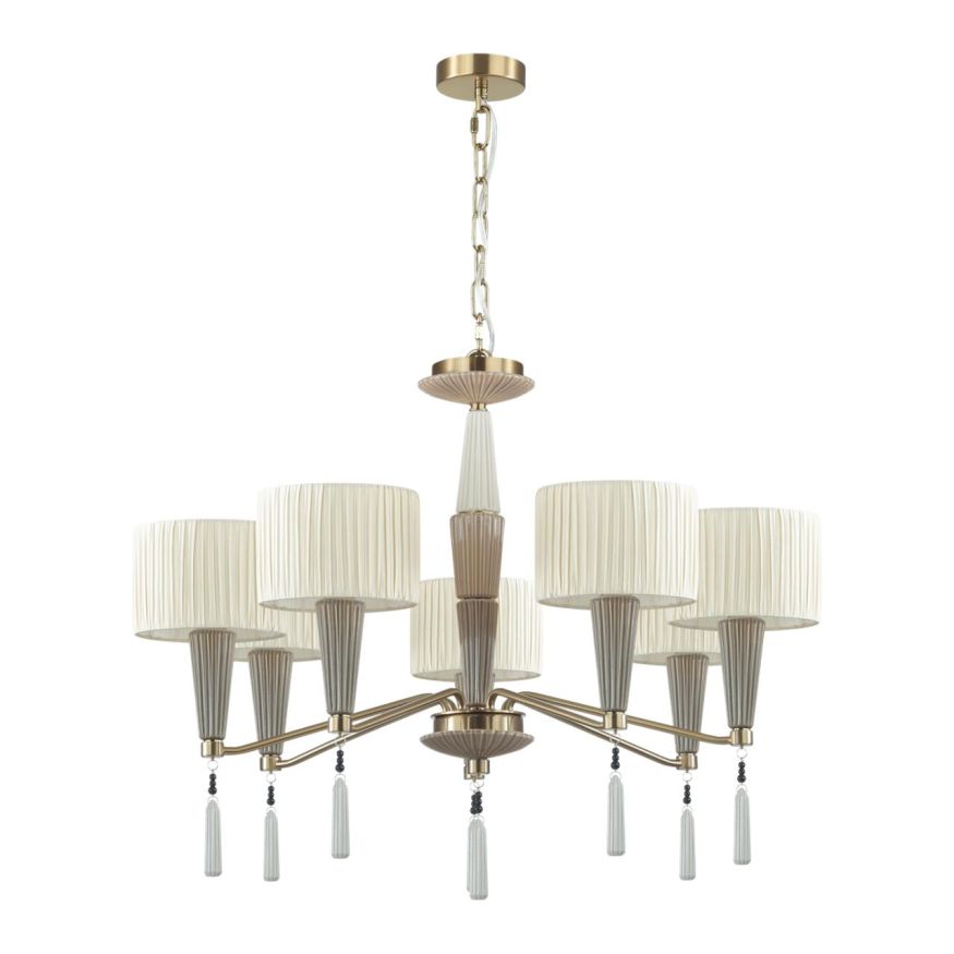 Люстра ODEON LIGHT EXCLUSIVE 5403/7 Latte бронзовый/светло-коричневый/кофейный/кремовый