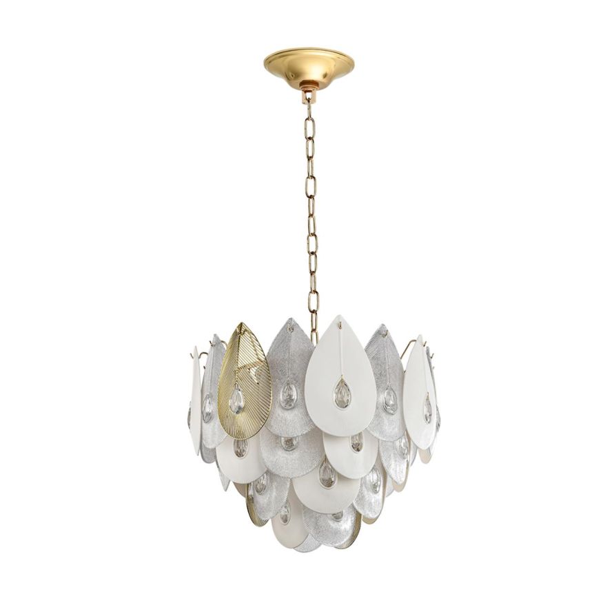 Люстра ODEON LIGHT 5050/17 CABOCHON золото/прозрачный/белый