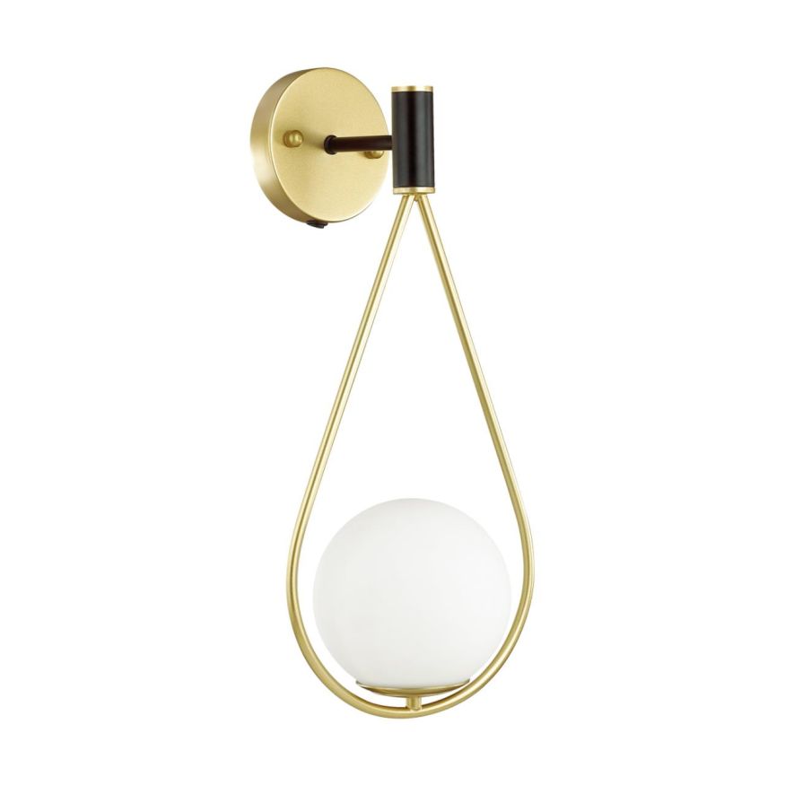 Бра с выключателем ODEON LIGHT 4810/1W FLARI золтой/черный/белый