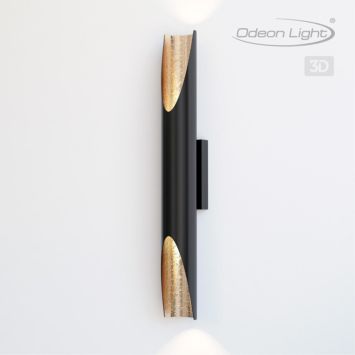 Настенный светильник ODEON LIGHT 6671/16WL WHITNEY черный/золотое фольгирование