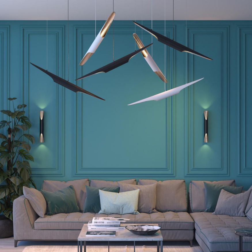 Настенный светильник ODEON LIGHT 6671/16WL WHITNEY черный/золотое фольгирование