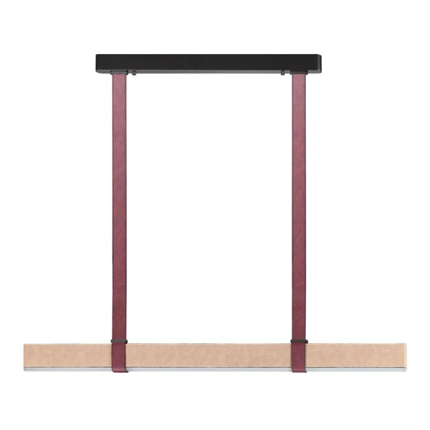 Подвесной светильник ODEON LIGHT 6630/36L VINCENT металл/экокожа/беж/бордовый