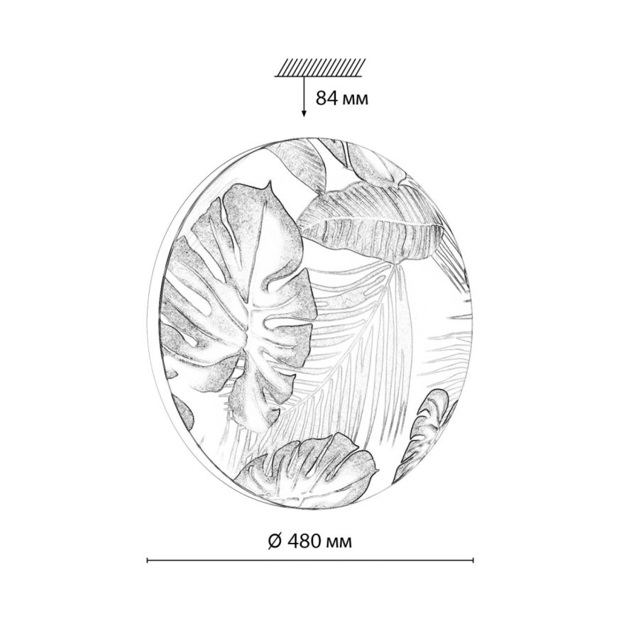 Настенно-потолочный светильник SONEX 7748/EL FLORI белый/зеленый
