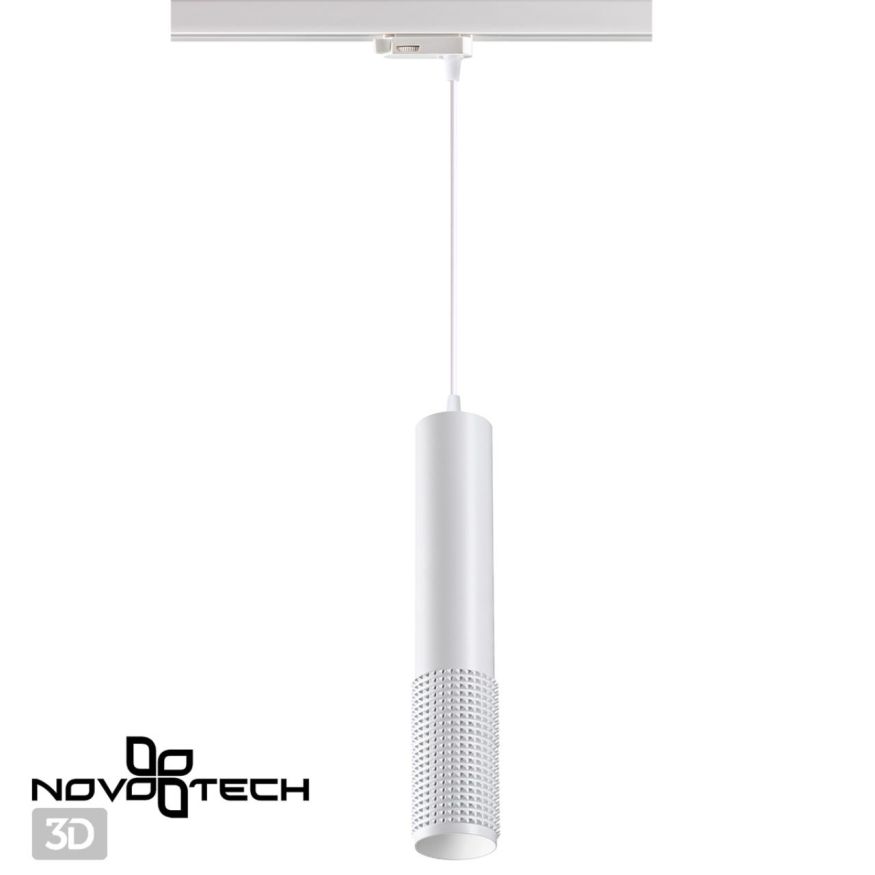 Трехфазный трековый светодиодный cветильник, провод 1м NOVOTECH 358505 MAIS LED белый