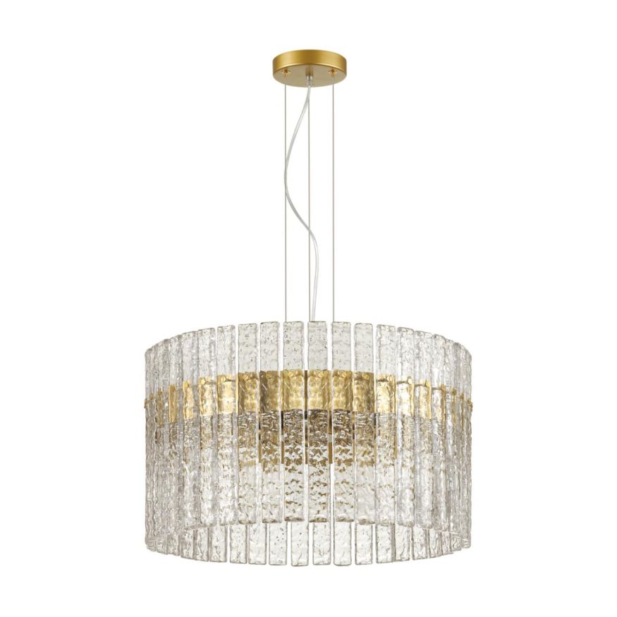 Люстра ODEON LIGHT 4938/6 MERKALE матов.золотой/прозрачный/стекло/