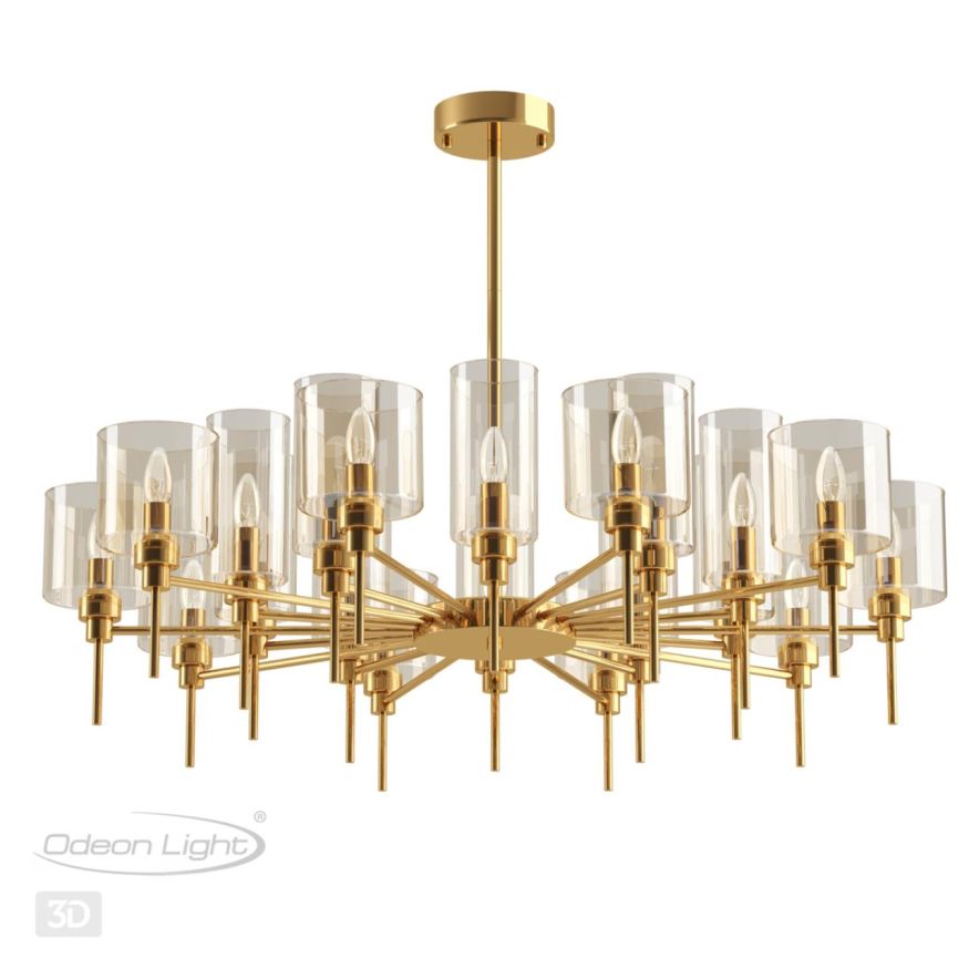 Люстра ODEON LIGHT 4689/20 DIATRA золотой/янтарный