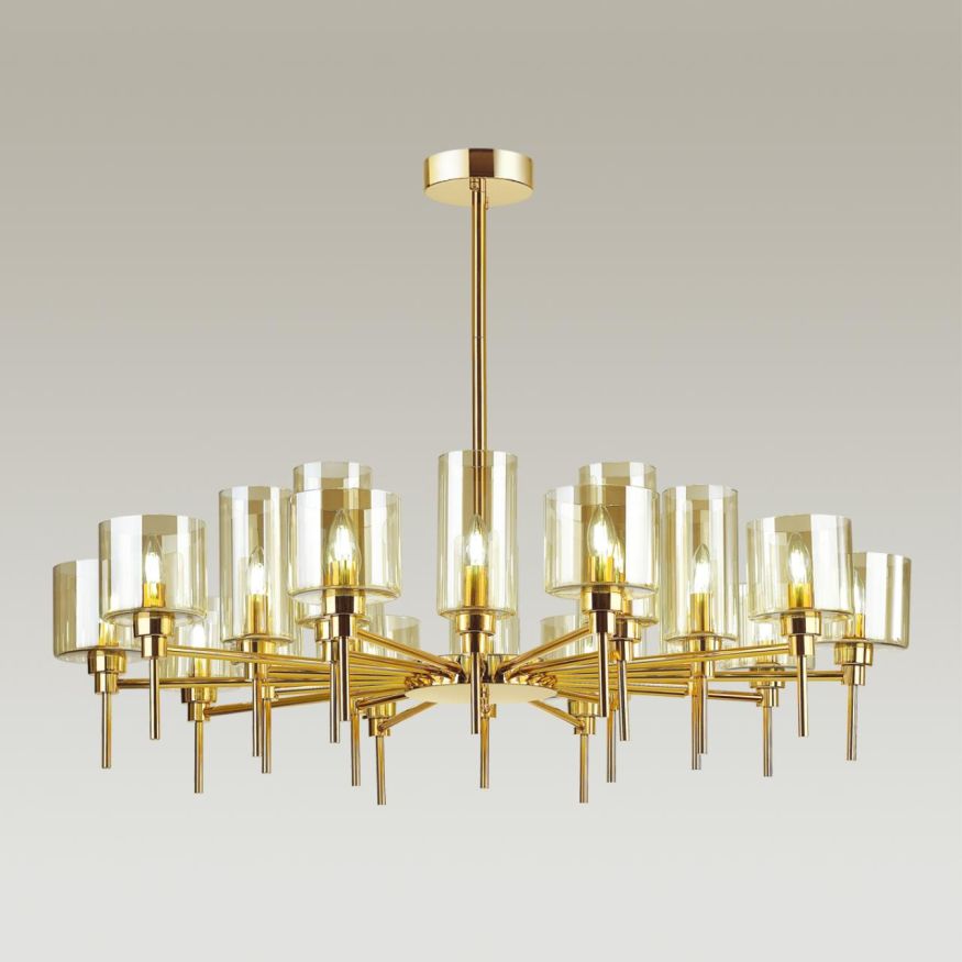 Люстра ODEON LIGHT 4689/20 DIATRA золотой/янтарный