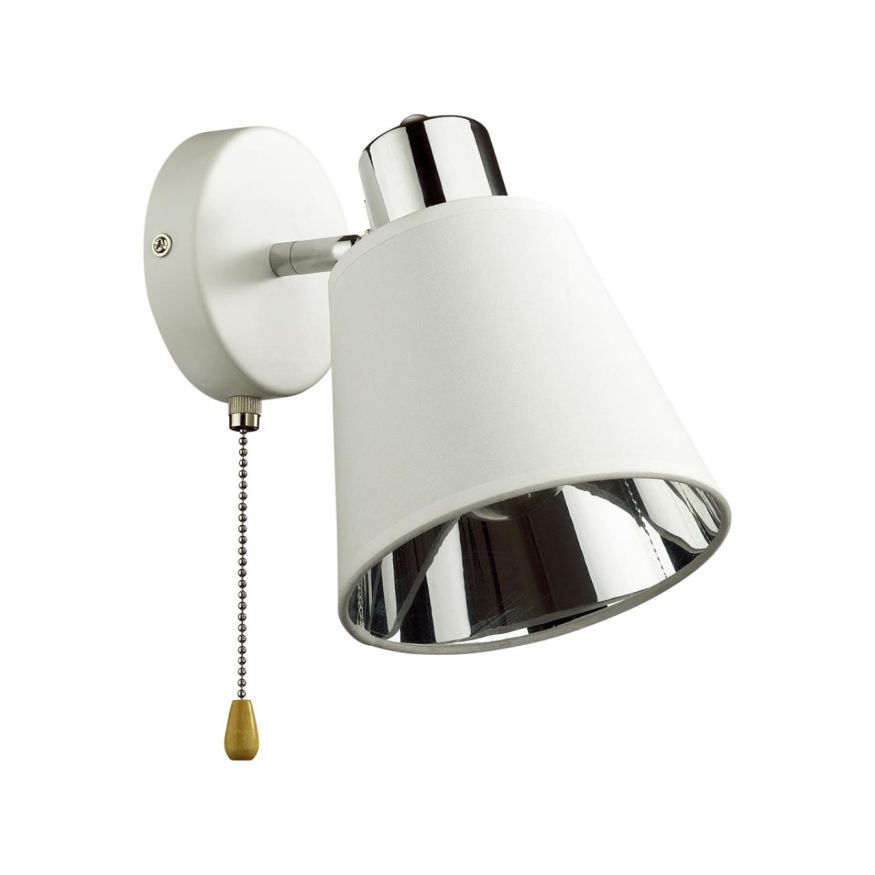 Бра с выкл. LUMION 5219/1W GRETCHEN белый, хром