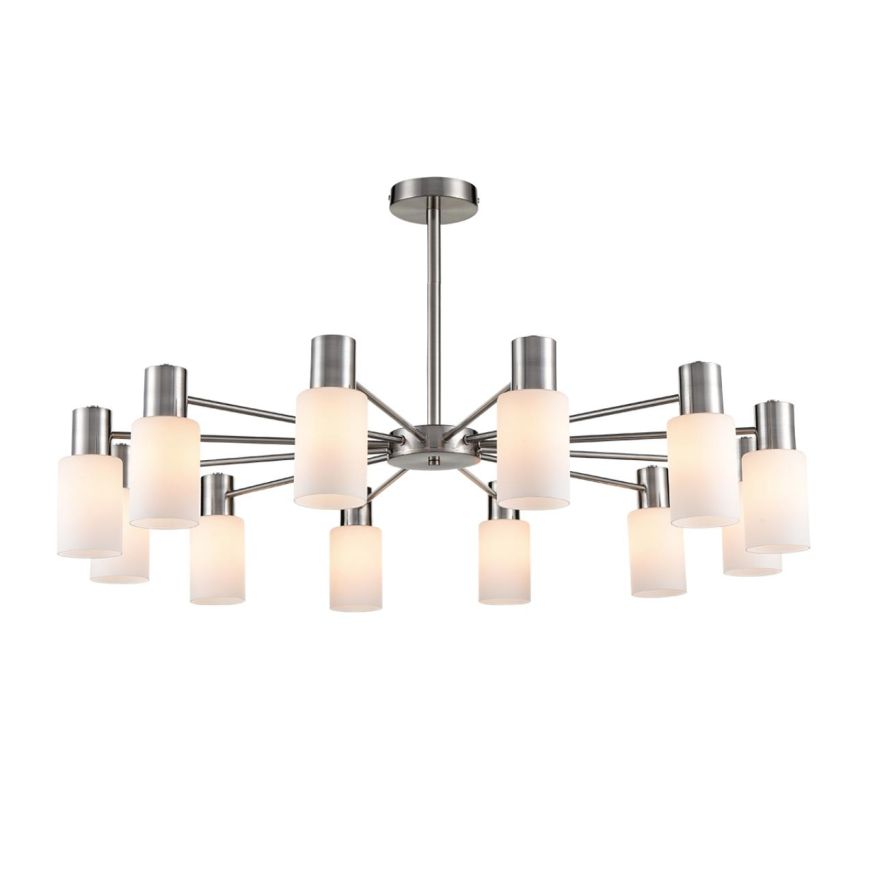 Люстра потолочная LUMION 8099/12C MAVE никель, белый