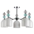 Люстра потолочная LUMION 5235/5C GILLIAN хром, белый, разноцветный
