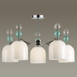 Люстра потолочная LUMION 5235/5C GILLIAN хром, белый, разноцветный