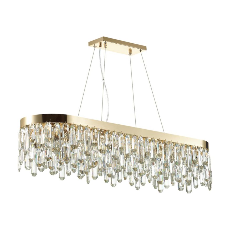 Люстра ODEON LIGHT 4986/12 DAKISA золотой/хрусталь