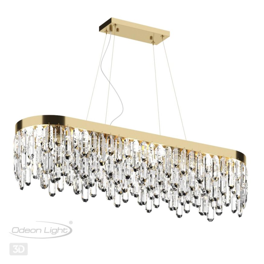 Люстра ODEON LIGHT 4986/12 DAKISA золотой/хрусталь