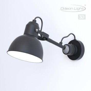 Настенный светильник на кронштейне ODEON LIGHT 4125/1W ARTA черный