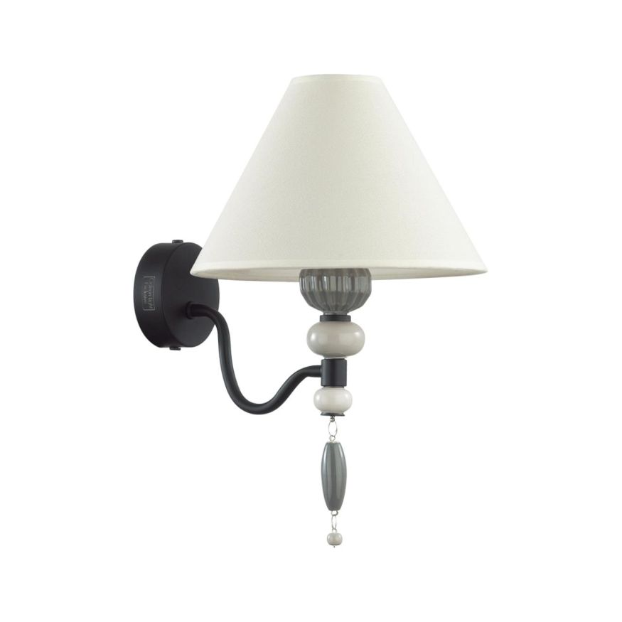 Бра ODEON LIGHT EXCLUSIVE 4896/1W Sochi черный матовый/светло-серый/серый/молочный