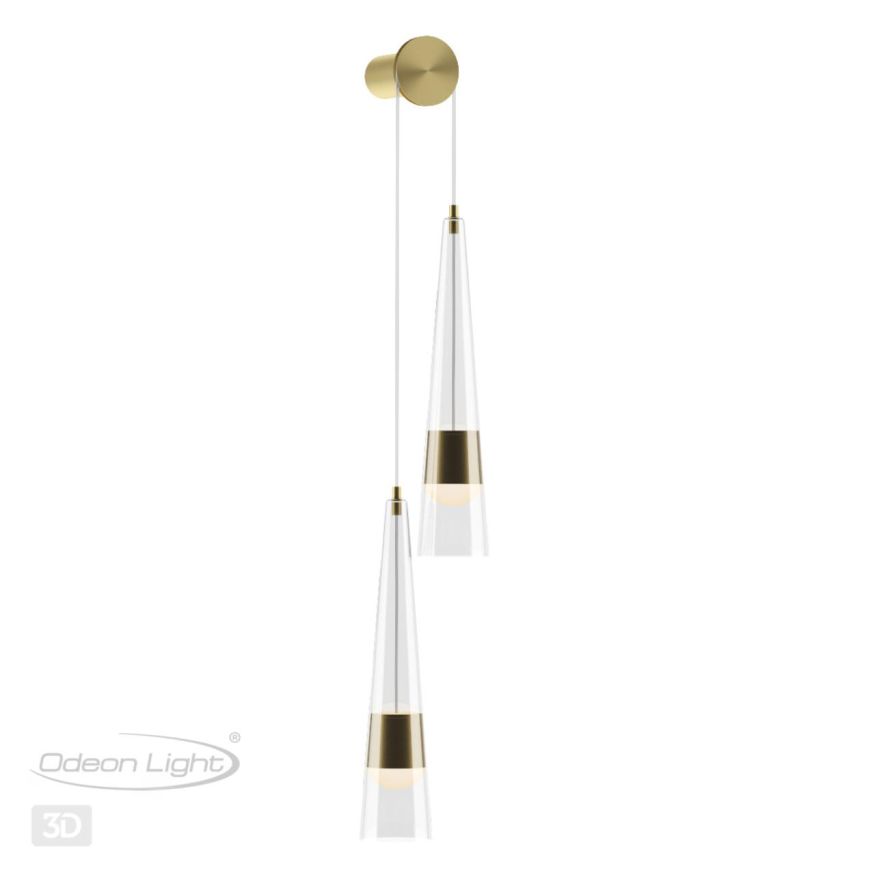 Бра ODEON LIGHT 5043/24WL LUMP глянц.золото/прозрачный