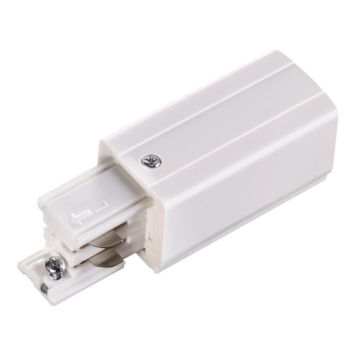 Соединитель-токопровод-левый для трёхфазного шинопровода NOVOTECH 135046 белый