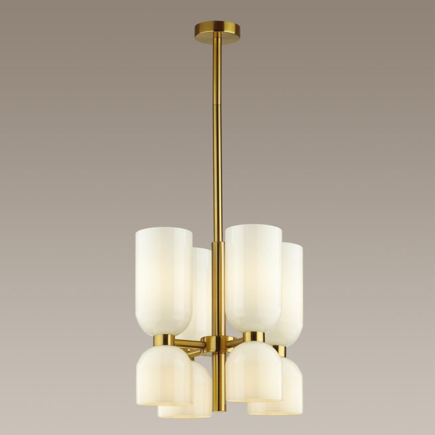 Люстра ODEON LIGHT 4798/8 ORINOCO бронзовый/белый