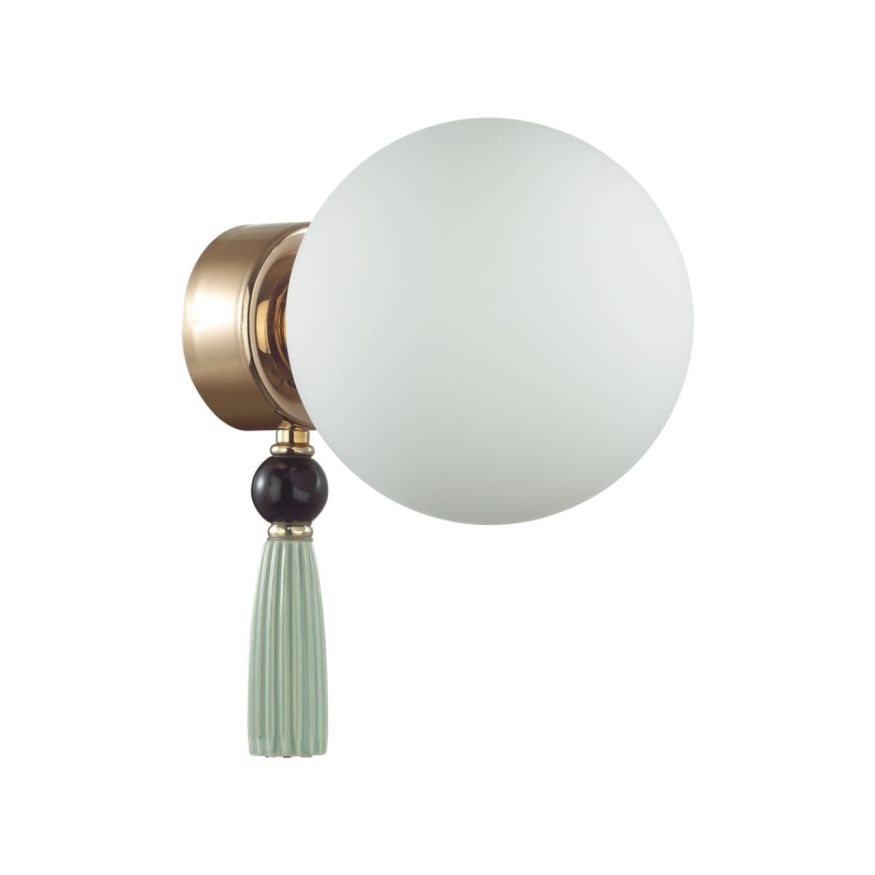 Бра ODEON LIGHT EXCLUSIVE 5405/1W Palle золотой/черный/светло-зеленый/белый матовый