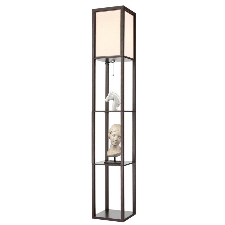 Торшер LUMION 8090/1F PRACTIC кофейный, белый