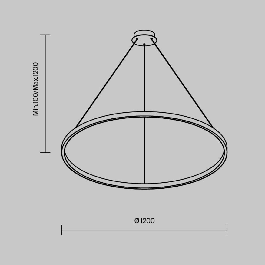 Подвесной светильник Maytoni MOD058PL-L65BK Maytoni Rim Черный