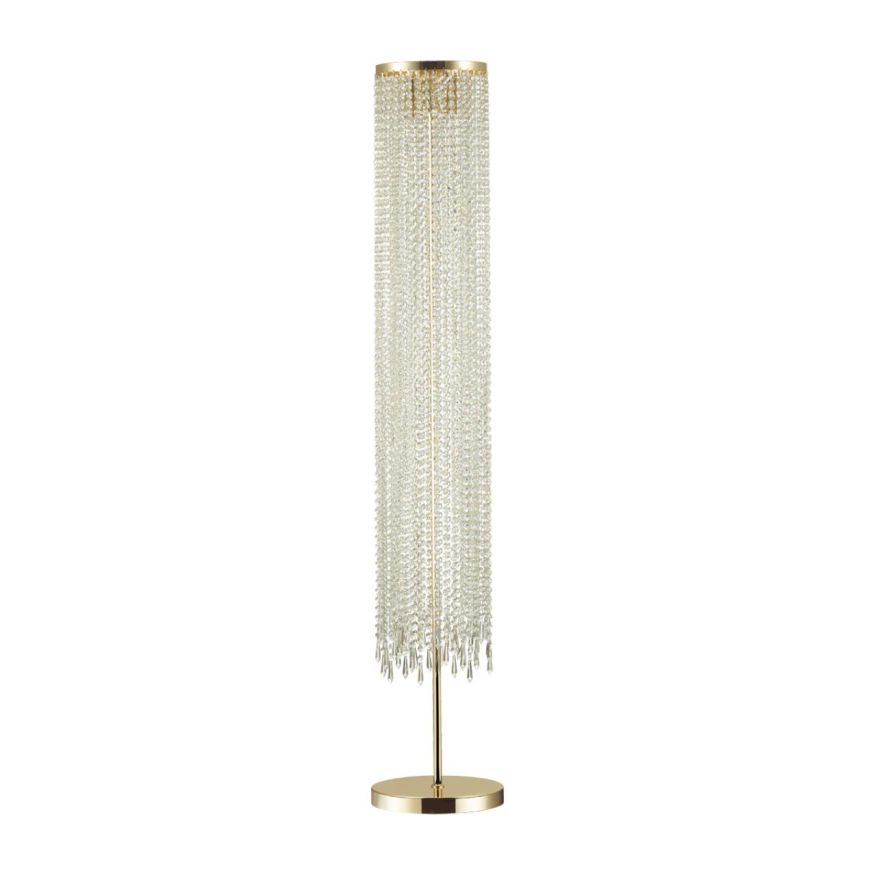 Торшер ODEON LIGHT 5028/3F CHOKKA золотой/прозрачный/металл/хрусталь