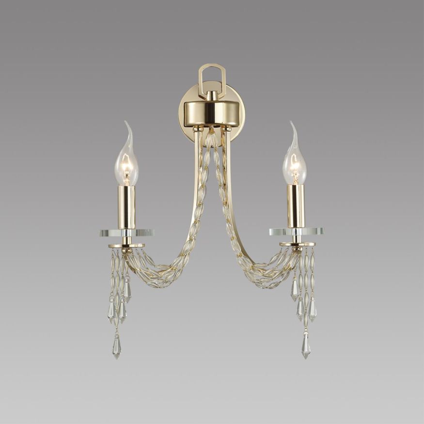 Бра ODEON LIGHT 5063/2W CAPEL золото/прозрачный