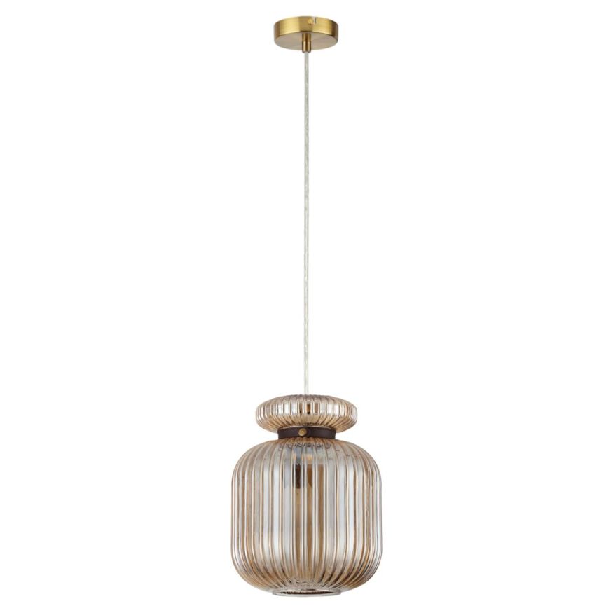 Подвес ODEON LIGHT 5042/1A JUGI античн.бронза/янтарный