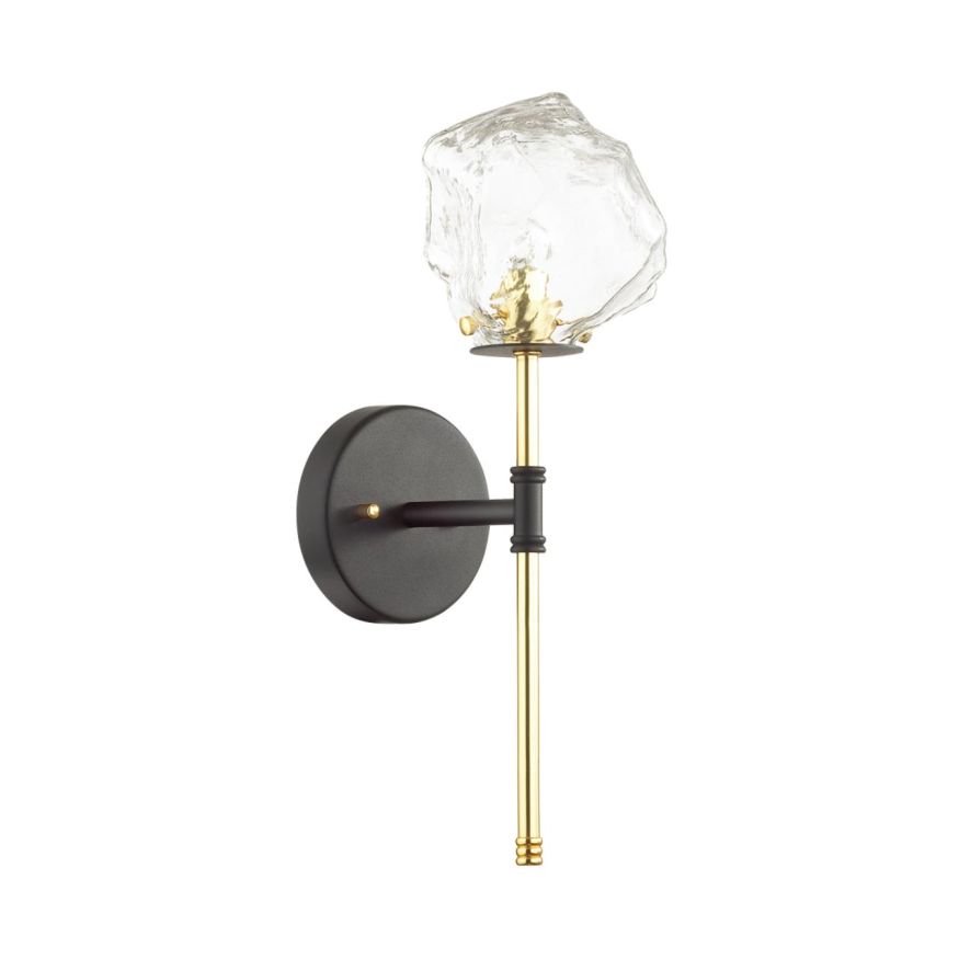 Бра ODEON LIGHT 4789/1W STONO черный/золотой/прозрачный