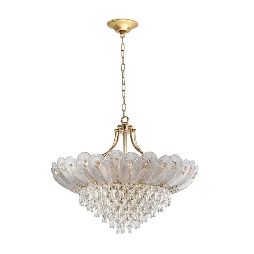 Люстра ODEON LIGHT 5048/16 PAROTI золото/прозрачный/янтарный