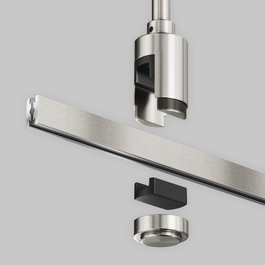 Комплектующие для систем освещения с токоведущими элементами Technical TRA159C-BB1-PT MAYTONI Accessories for tracks Flarity Платина