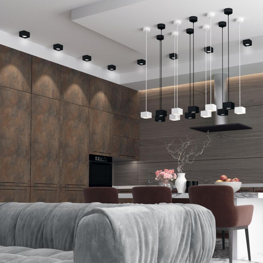 Светильник накладной светодиодный, длина провода 2м NOVOTECH 358658 PATERA черный