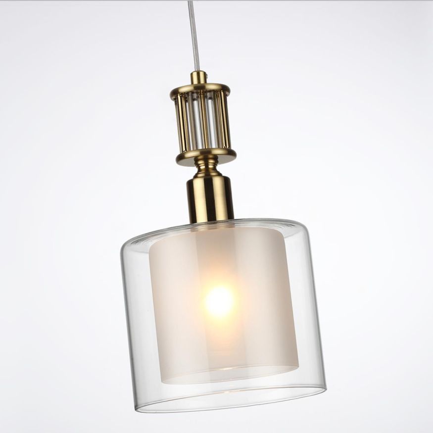 Подвес ODEON LIGHT 5088/1 SAGA античная бронза/стекло/прозрачный/белый