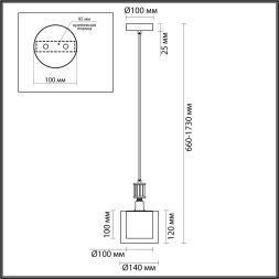 Подвес ODEON LIGHT 5088/1 SAGA античная бронза/стекло/прозрачный/белый