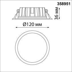 Встраиваемый светодиодный светильник с переключателем цветовой температуры NOVOTECH 358951 LANTE черный