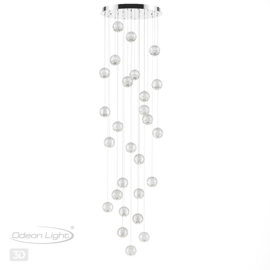 Люстра каскадная ODEON LIGHT 5007/120L CRYSTAL хром/прозрачный/металл/акрил