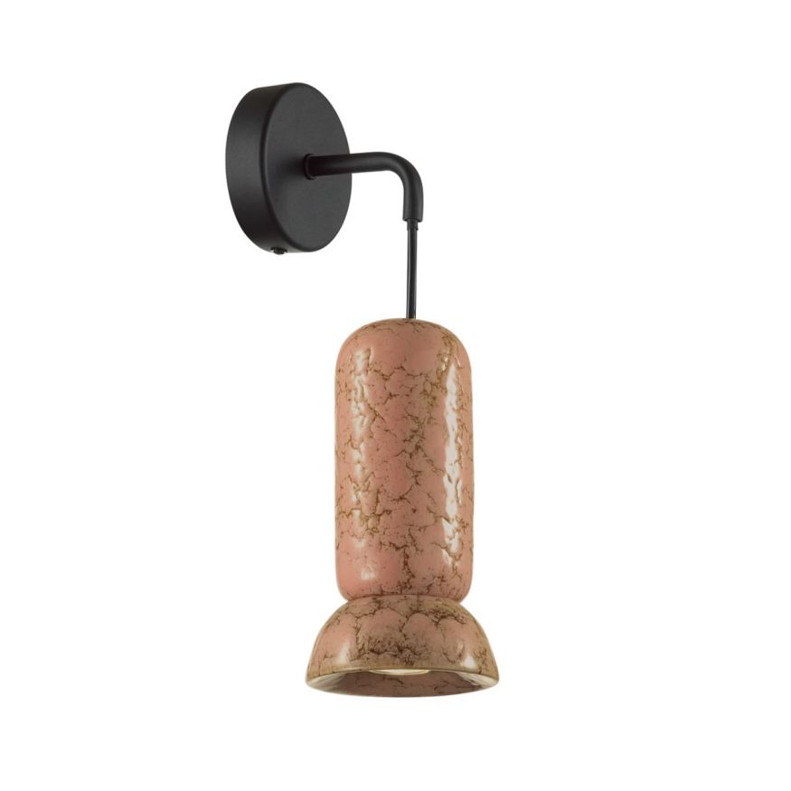 Бра ODEON LIGHT 5054/1WC KERAMA черный/розовый/коричн.