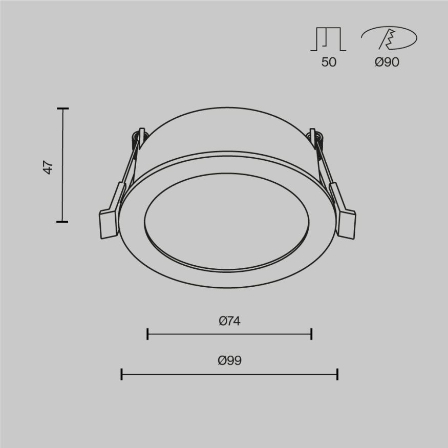 Встраиваемый светильник Technical DL130-GX53-B MAYTONI Orb Черный