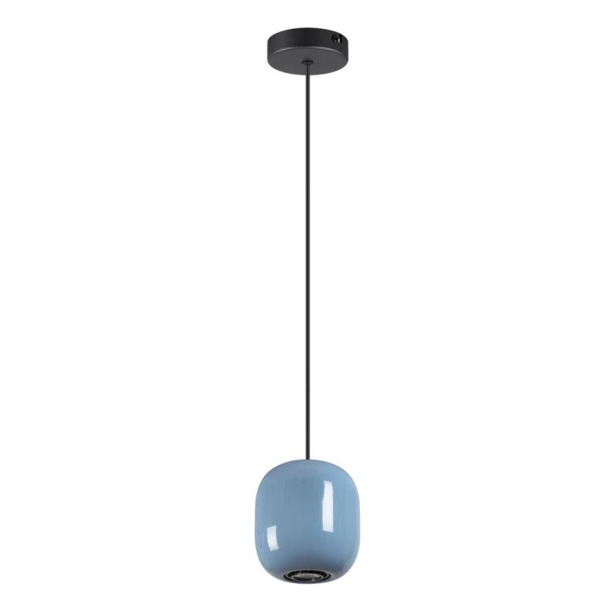 Подвес ODEON LIGHT 5053/1B OVALI черный/голубой