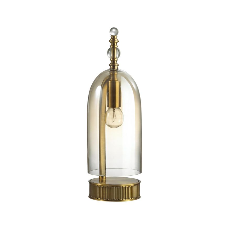 Настольная лампа ODEON LIGHT EXCLUSIVE 4892/1T BELL бронзовый/коньячный/стекло