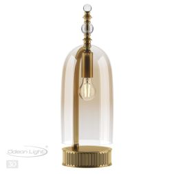 Настольная лампа ODEON LIGHT EXCLUSIVE 4892/1T BELL бронзовый/коньячный/стекло