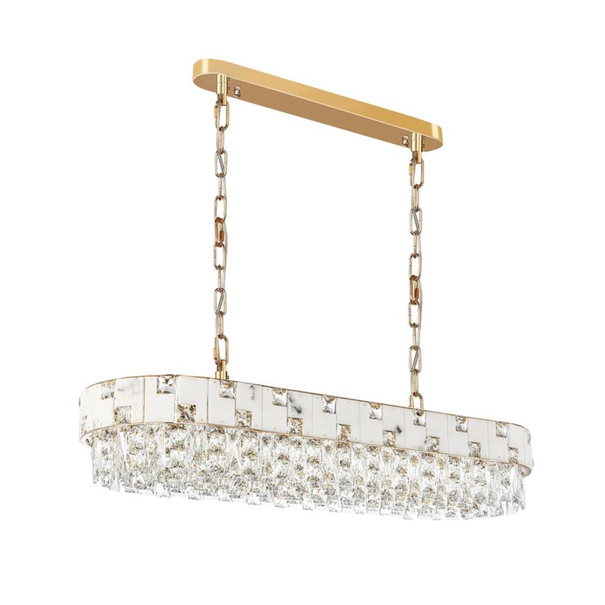 Люстра ODEON LIGHT 5076/10 CHESSI золото/прозрачный/белый