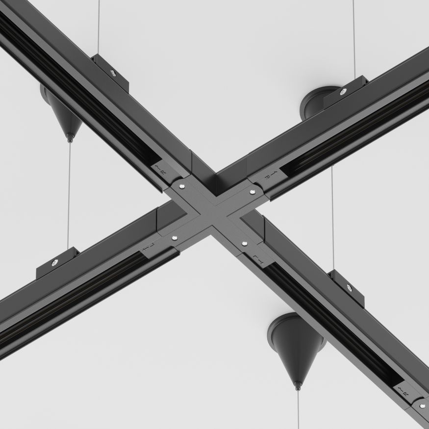 Комплектующие для систем освещения с токоведущими элементами Technical TRA005CX-31B MAYTONI Accessories for tracks Trinity Черный