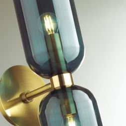 Бра с выключателем ODEON LIGHT 4803/2W ORINOCO бронзовый/синий