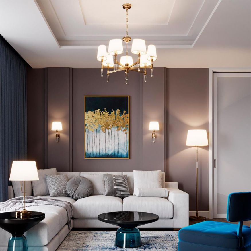 Настольная лампа ODEON LIGHT EXCLUSIVE 4894/1T LONDON бронзовый/белый/абажур ткань